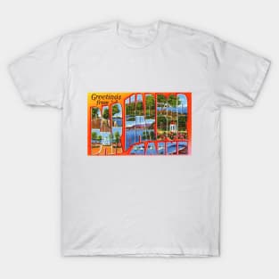 Greetings from Bar Harbor Maine, Vintage Large Letter Postcard T-Shirt